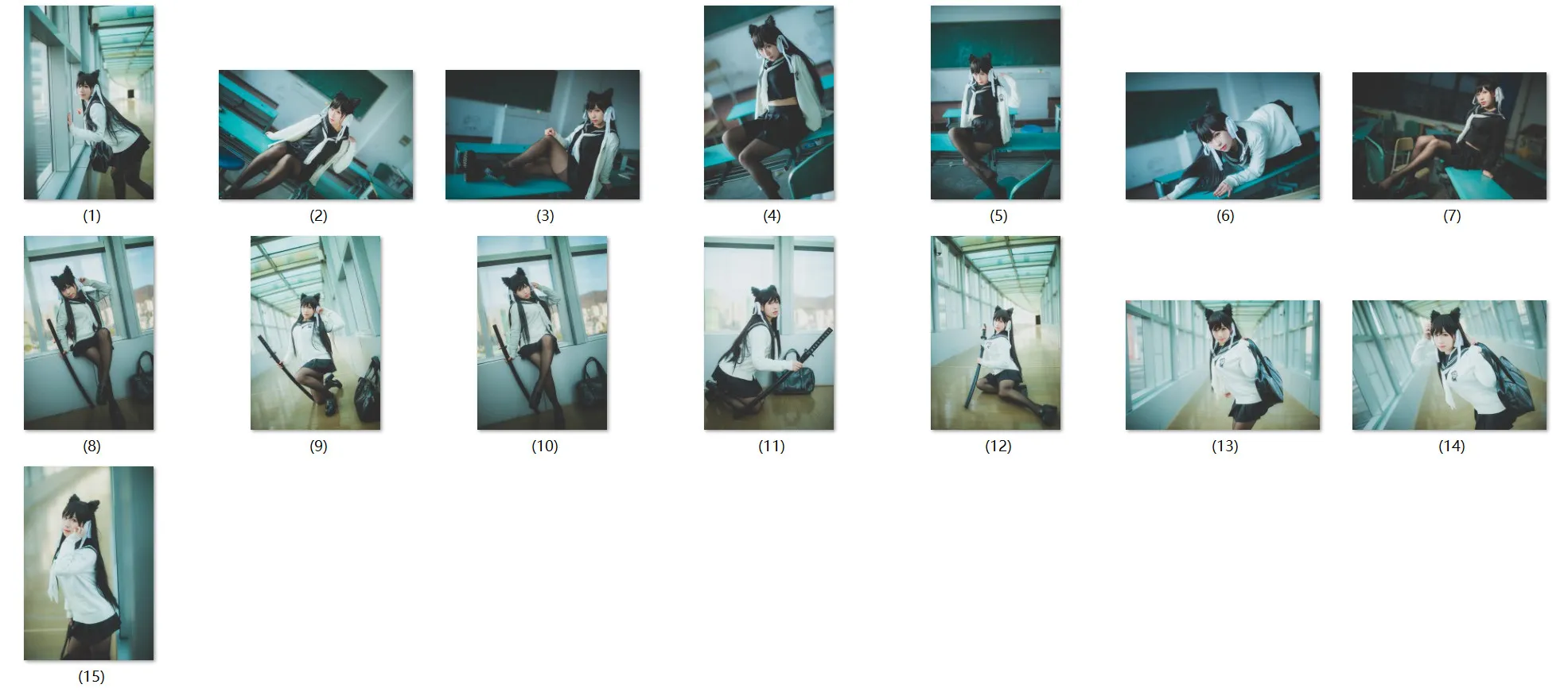 【アズレンJK愛宕(学園トロイメライ)】★4K★Coser-CongLuan　Vol. 28 PHX　紫龍　15P