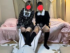2人の地雷系長身美女達のおもちゃにされる！完全敗北電気アンマで逝かされまくる