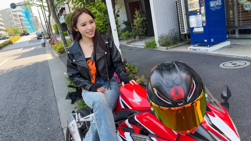 バイクが相棒、スタイル抜群爆美女。サバサバクールな女の理性崩壊、生ハメSEXでイキまくる!