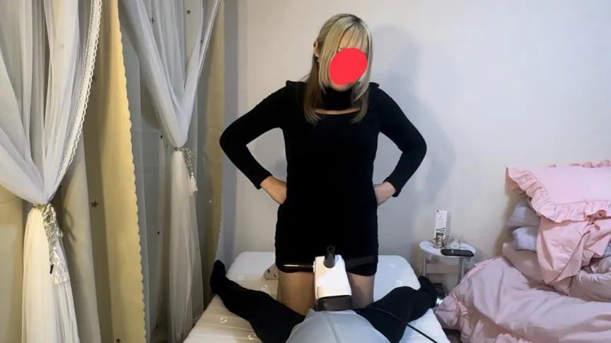 衣織さんの高速電気アンマでM墜ちさせられる… 1分声出すの我慢して？→10秒で声が出てしまう