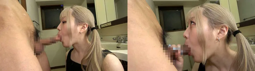 個撮）可愛い！色白金髪ギャル【Fカップピンク乳首】キュートな顔してエグいバキューム顔！見つめてピストンフェラ【口内発射】