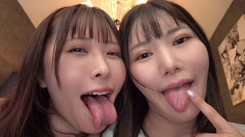 脳とチンポがトロけちゃうくらいに気持ちイィィーー!!!!!挟み撃ち 下品Wフェラチオ②