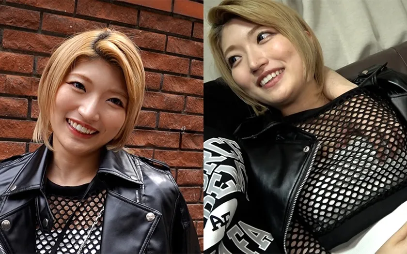 気になる男は秒で食う！理性を忘れた金髪ビッチ潮吹き穴モテ娘 はるな 25歳