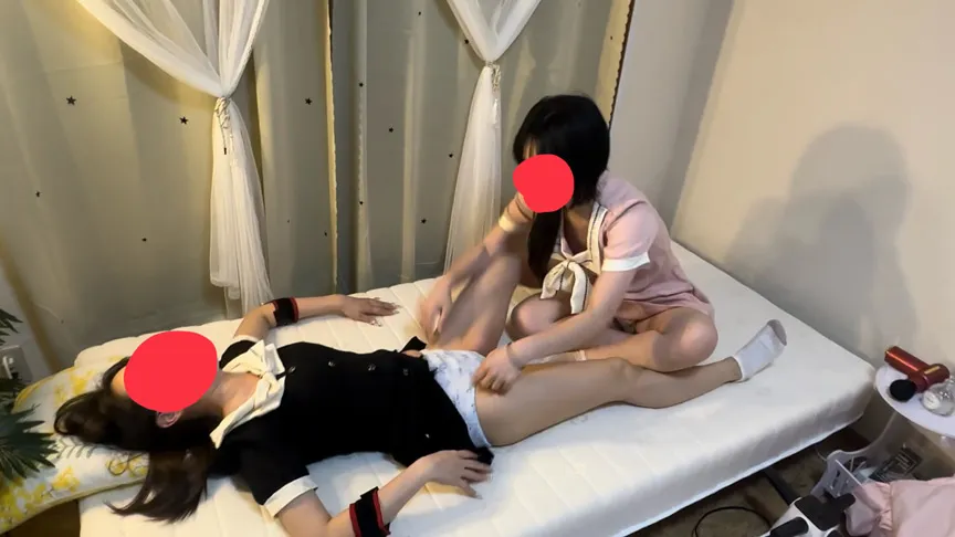 反撃のキキちゃん！電気アンマ仰け反り逝きするららちゃん