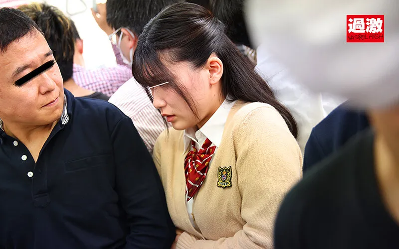 【有加里ののか】【JK】串刺しJ○痴漢 痴漢師2人に挟み撃ちされ逃げられず上下の穴を塞がれた色白娘 止まらないバイブ責めでイキ狂った巨乳娘