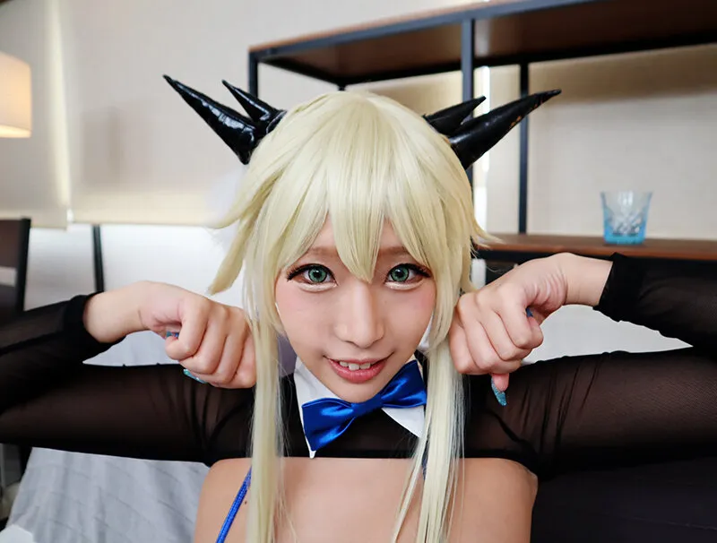 【乙アリス】個撮生ハメ撮り希望！小麦肌の爆乳H-cupレイヤーありすちゃんの逆バニー種付け撮影会開催。極小ビキニからはみ出す乳房とはみ出る乳輪、そして溢れ出すオマンコ汁がエロすぎる！