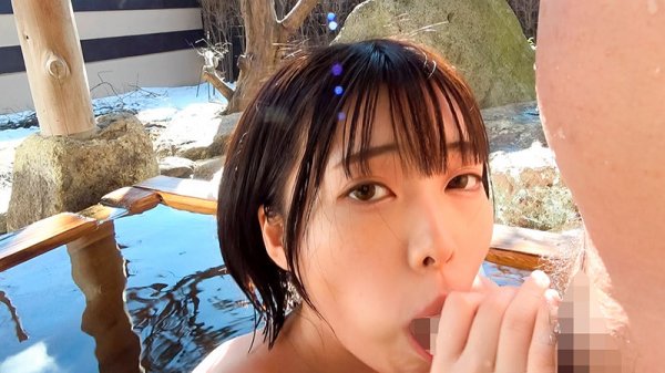 【大原あむ】中出し露天温泉 すぐにヤラせてくれる桃尻美肌のHカップ4月卒業巨乳娘