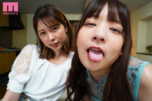 【あおいれな＆あべみかこ】【VR】静寂の中…元カノ2人がささやいて焦らしてボクの事をねっとり痴女りまくりで何発も中出しをしてしまった…。