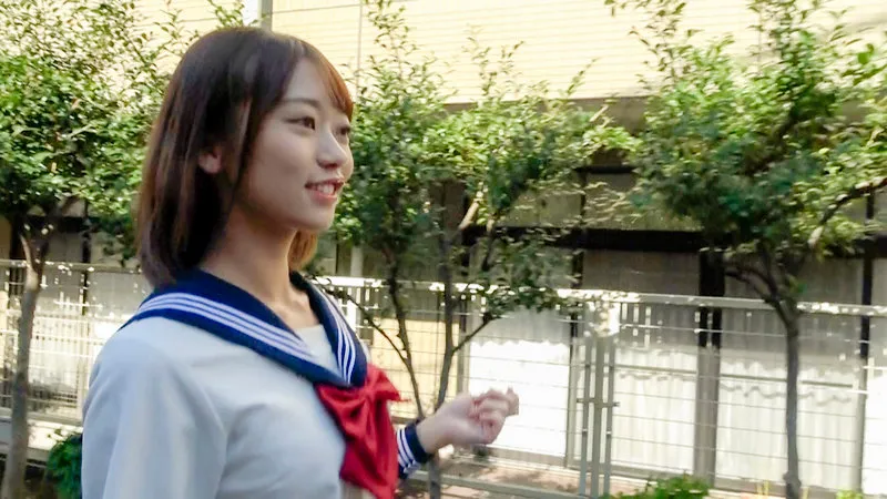 【JK】円女交際中出しoK18歳 黒髪ショートのお元気生好き娘 奈築りお