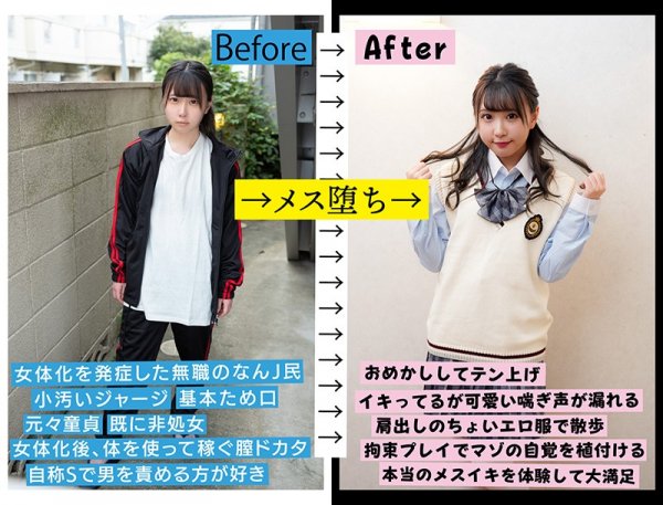 【夢見照うた】朝起きたら女になってた無職男性（21）を徹底取材 女体化後、膣ドカタやってた自称S男を拘束プレイでMだと自覚させてメス堕ちさせた 福田守人