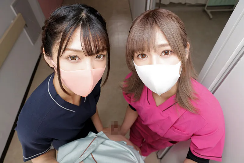 【木下ひまり＆紺野ひかる】【VR】性格強めの美人看護師に嫌がられながらも搾精処置される監禁病棟
