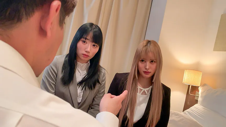 【藍澤りく＆川原りま＆白雪ひめ＆水卜麻衣奈 他】「君か、君以外か。」人事部長のチ○チ○争奪！？希望部署に配属されたい新入女子社員の逆3P中出し研修