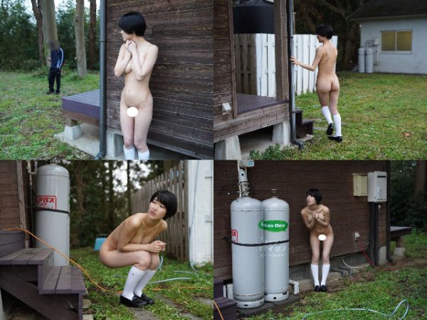 【JK】【中〜高一貫進学校】華奢ガリボインのショトカ優等生が学校帰りに自撮り露出していたので凸してみた【個撮】