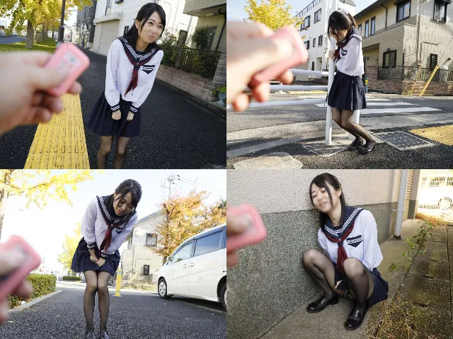 【大沢萌音】【JK】【セーラー服リモバイ】帰宅中の清楚びしょうじょJ系に道路でリモバイ装着させたらガクガク崩れ落ちて腰砕けイキした【個撮】