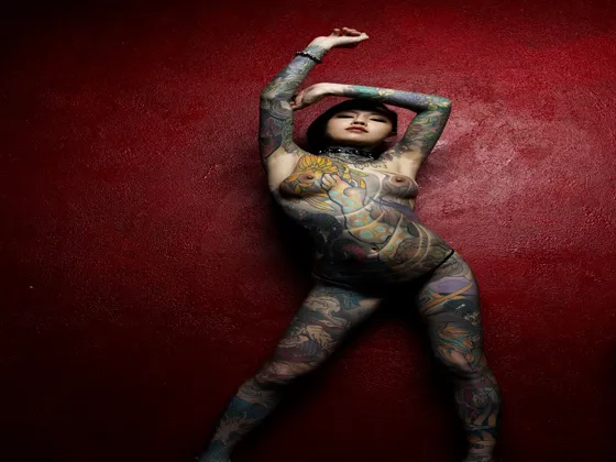 【桜雅凛】【全身刺青ハメ撮り流出】マン汁だらだらのTATOO凄女電マ責めブルブル昇天!