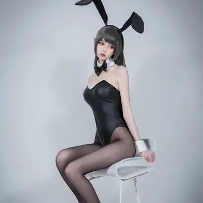 【青春ブタ野郎 桜島麻衣 コスROM】★4K★CoserFUQING-No.33　バニーガール先輩　19P