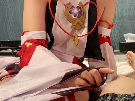 【原神 八重神子】原○コスプレイヤー　神子さん装束でパイズリ