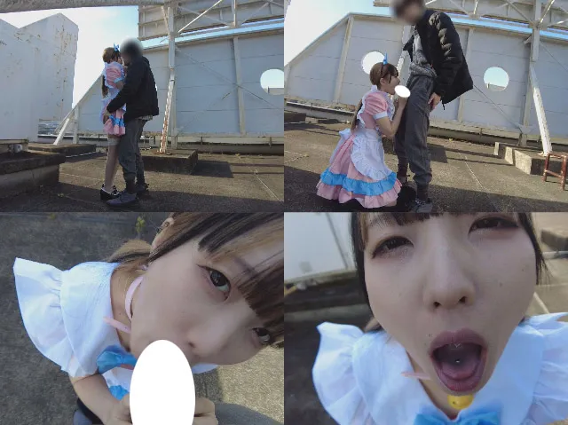 【コミュ症ビッチ】スレンダー桃尻の美しょうじょ宅コスレイヤーと露出コスプレデートでザーメンごっくんしてもらった【個撮】