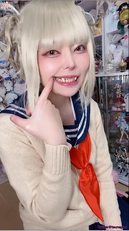 【夏目つなり】【ヒロアカ トガヒミコ】トガちゃんコスプレでアナルスライム浣腸！