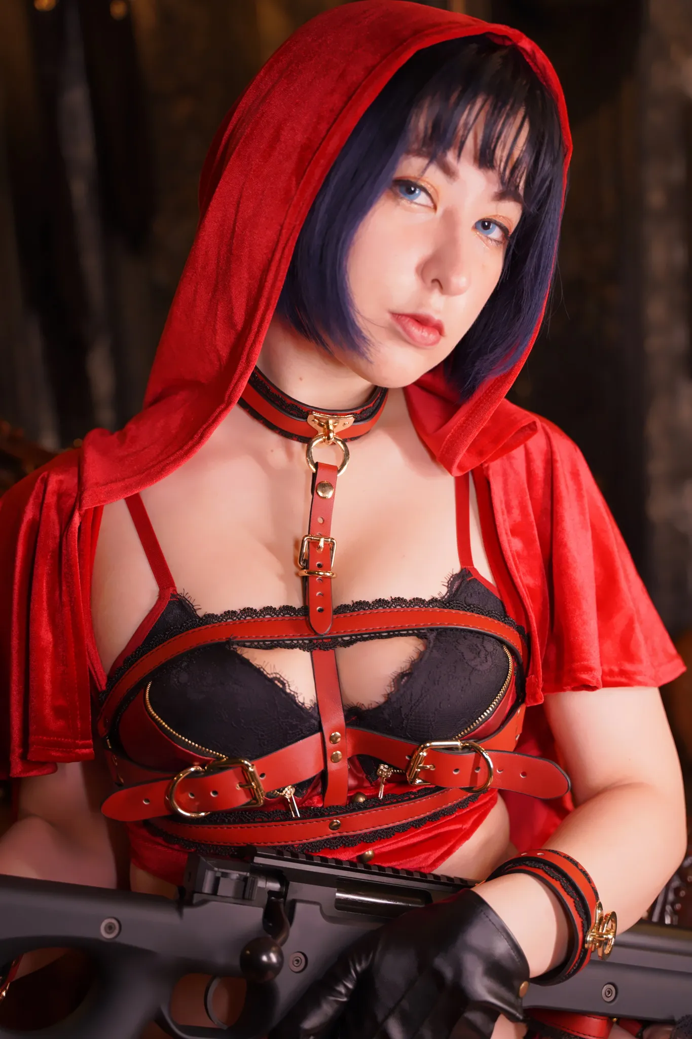 【黒ノ森聖】青髪の赤ずきん