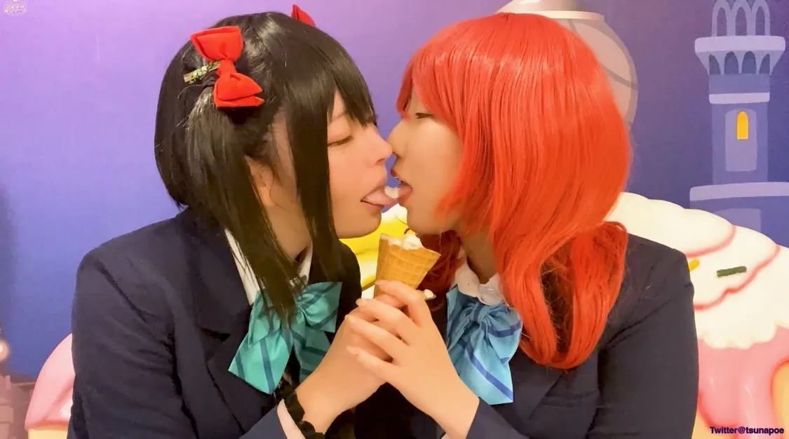 【惰眠ねむ 夏目つなり】【ラブライブ！ 矢澤にこ×西木野真姫 百合同人AV】まぐねっと❤にこまきっす❤