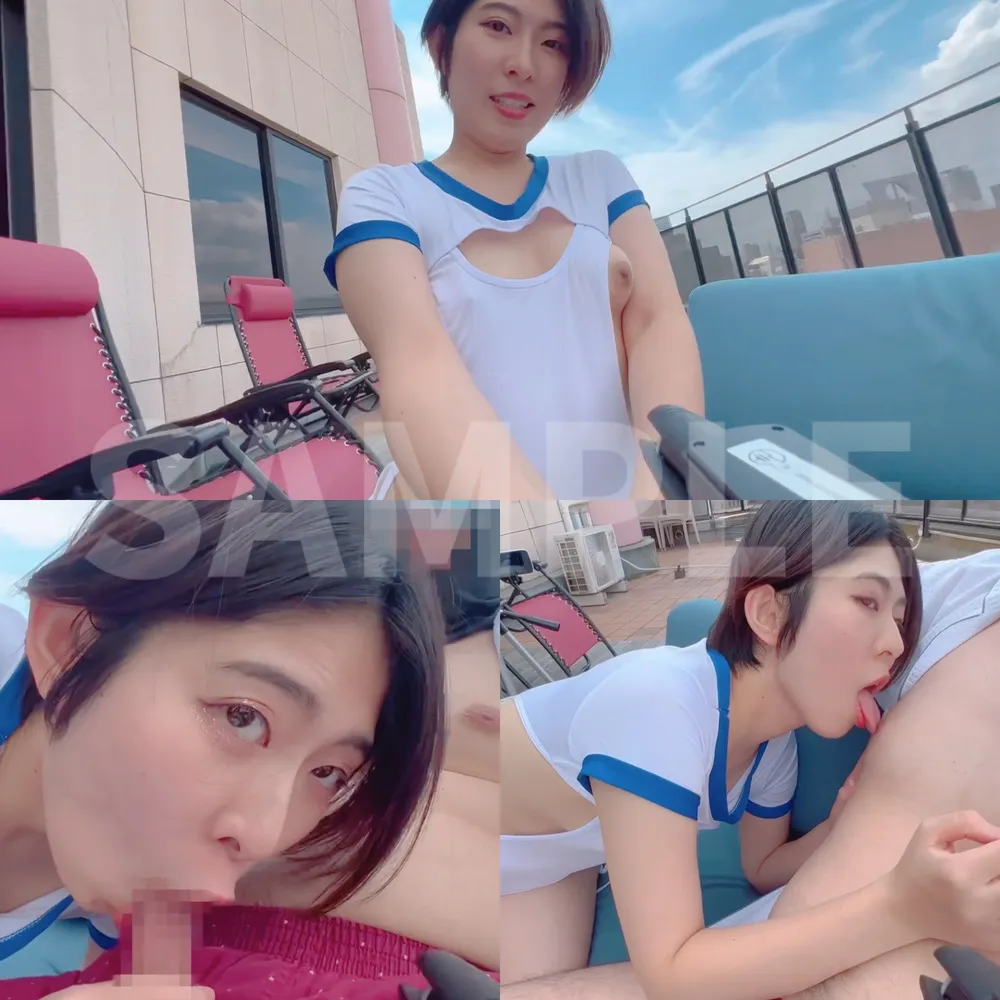 かのんちゃんにバルコニーで顔射