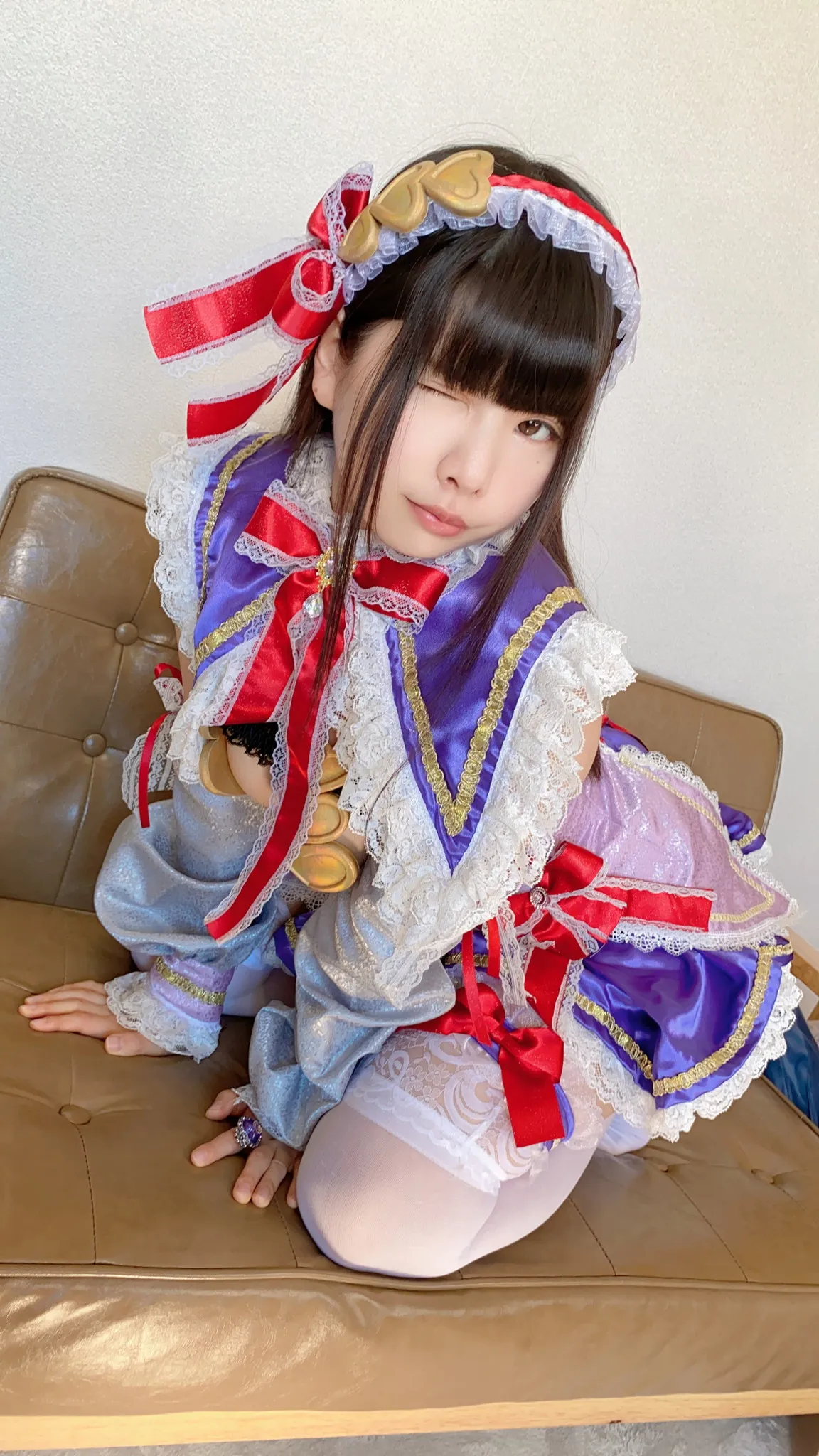 【めるにゃん】玉パン魔法少女むらさき【パール付き下着コスROM】