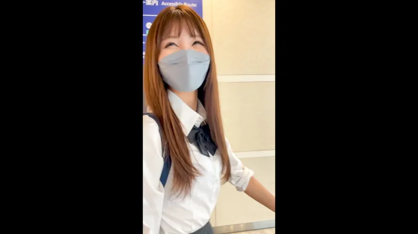 【朝日奈かれん】【JKハメ撮り流出】セフレのち●ぽにハマってしまったFパイ巨乳J●とのイチャラブ中出しハメ撮り