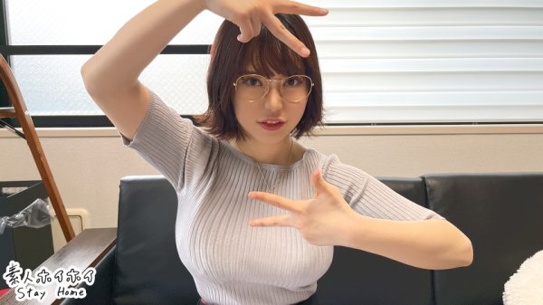 【初愛ねんね】UI(20)【素人ホイホイStayHome／自宅連れ込み／なし崩し／おうちでヤろう／美少女／清楚／巨乳／めがね／顔射／ハメ撮り／マッチアプリ／女子大生／個人撮影】