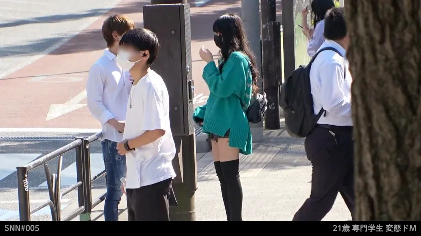 【涼花くるみ】【変態ドM】【美脚・美乳・美尻】【スレンダー】【ノーハンドフェラ】【電マ責め】くるみ 21歳 専門学生 SNN #005