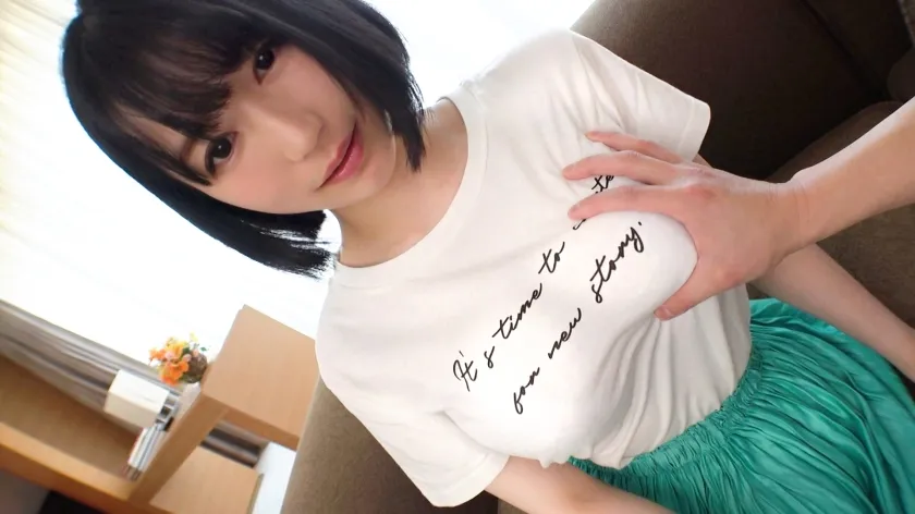 【望月かれん】【ほんとにFカップ？それ以上ない？】服をめいっぱい押し広げる、大きさだけでなくハリ・感度も絶品のFカップ。パイズリ時はくりっとした目で視線も送られて勃起不可避！？ 応募素人、初AV撮影 341